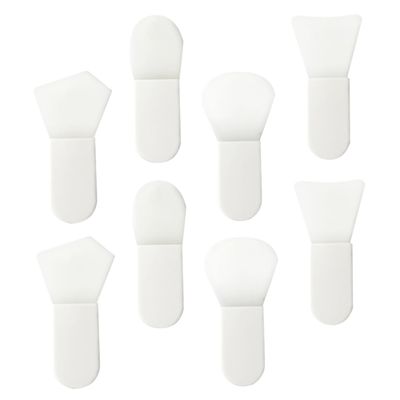 Healeved 8pcs Short Handle Facial Mask Brush Face Mask Skincare Tool Silicone Brush for Cleansing for Mudpack
