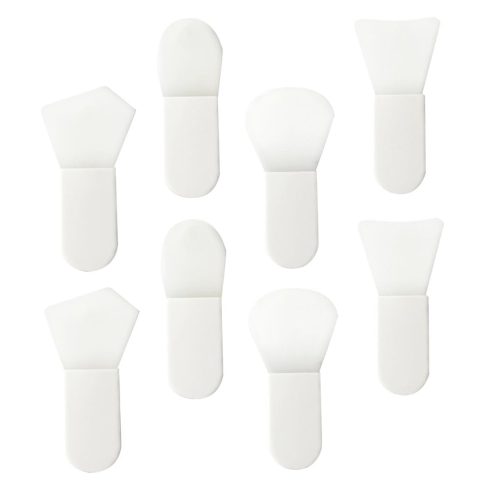 Healeved 8pcs Short Handle Facial Mask Brush Face Mask Skincare Tool Silicone Brush for Cleansing for Mudpack