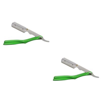 Beaupretty 2pcs Foldable Barber Holder Ergonomic Manual Shaver for Compact Travel-friendly for Home Salon Use