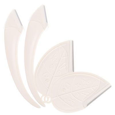 DEARMAMY Eyebrow Razor Set for Women 4pcs Portable Facial Shavers Curved Blades Eyebrow Trimmer Tools for Beginners for Hair Removal and Grooming