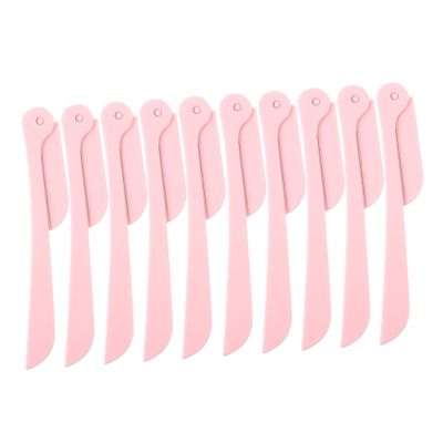 Didiseaon 10pcs Stainless Steel Eyebrow Trimmers Foldable Grooming Razors for Women and Men Sharp Precision for Eyebrow Shaving and Facial Hair Removal