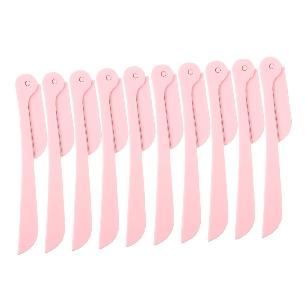 Didiseaon 10pcs Stainless Steel Eyebrow Trimmers Foldable Grooming Razors for Women and Men Sharp Precision for Eyebrow Shaving and Facial Hair Removal