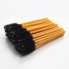 100 Pcs Disposable Eyelash Mascara Brushes for Eye Lashes Extension Eyebrow and Makeup (Yellow rod Black head) view 1