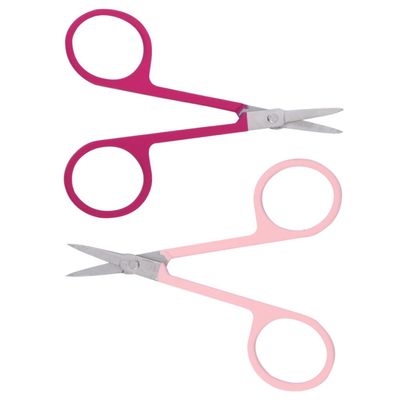 DEARMAMY 2pcs Eyebrow Scissors and Razor Lightweight Portable Trimmer for Precise Eyebrow Grooming for Home and Salon Use Ergonomic Design for Women