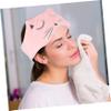 VICASKY Pink Flannel Fabric Embroidered Headband for Face Washing view 3