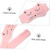 VICASKY Pink Flannel Fabric Embroidered Headband for Face Washing view 4