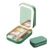 HAQNIWA Makeup Case with Lighted Mirror, 3 Adjustable Lights (Green) view 1
