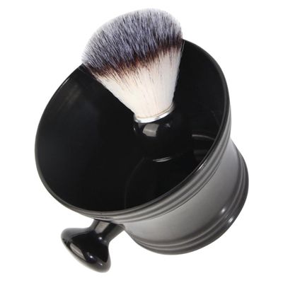SAFIGLE Nylon Bristle Beard Brush for Men Beard Care Kit Shaving Bowl Brush Multifunctional Shaping Tool