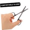 PACKOVE 2pcs Stainless Steel Beard Scissors Round Tip Eyebrow Facial Hair Scissors for Men and Women Portable Beauty Grooming Tools for Easy Trimming and Styling view 3