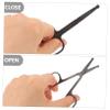PACKOVE 2pcs Stainless Steel Beard Scissors Round Tip Eyebrow Facial Hair Scissors for Men and Women Portable Beauty Grooming Tools for Easy Trimming and Styling view 4