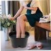 PartyKindom 1pc Foot Bath Tub Plastic Soaking Basin for Relaxation Health Preservation Bucket Hanging Design for Easy Storage Creative Foot Massage view 3