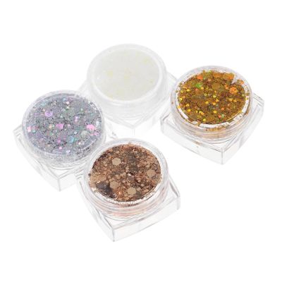 CALLARON 4pcs Body Glitter Gel for Safe Face Hair Makeup for Festivals Performances Mermaid Easy to Apply Glitter Face Paint