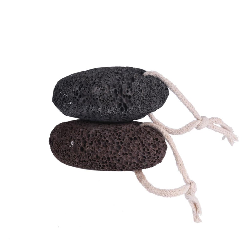 CALLARON 2pcs Natural Lava Pumice Stone for Exfoliating Calluses Dead Skin for Feet Heels Palms Earth Pumice Stone for Hand Care Random