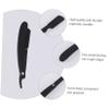 Beaupretty Razor Holder Razor Trimmer for Men Beard Men Shaver Trimming Holder Shaving Beard Cutter Manual Stainless Steel Black view 2