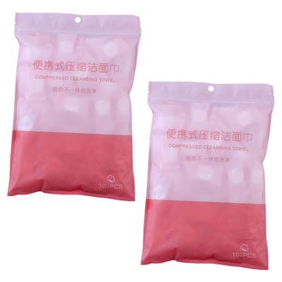 Healeved 2bags Travel Compressed Face Towels Disposable Ultra Absorbent Beauty Towels for Home Travel