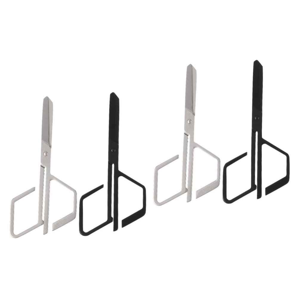 Beaupretty 4pcs Stainless Steel Nose Hair Trimming Scissors Eyebrow Grooming Tool Safe Multi-functional Scissors for Men Women for Daily Use and Personal Care