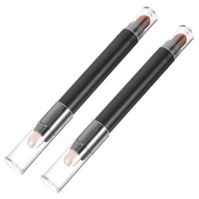 Beaupretty 2pcs Makeup Brush Eye Shadow Sticks Eye Shadow Pencil Natural Eyeshadow Applicators Easy to Apply Kit