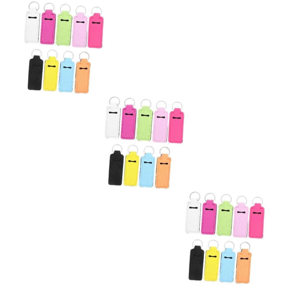BESPORTBLE 27pcs Holder Lanyard Lipstick Holder Protective Shell Lip Balm Cover Keychain