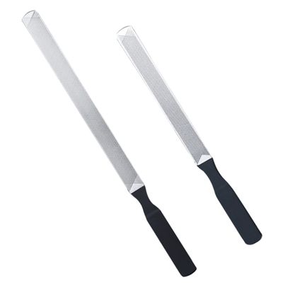 Beaupretty 2pcs Stainless Steel Nail File Double-Sided Manicure Tools for Precision Filing and Washable Suitable for Home Salon Use