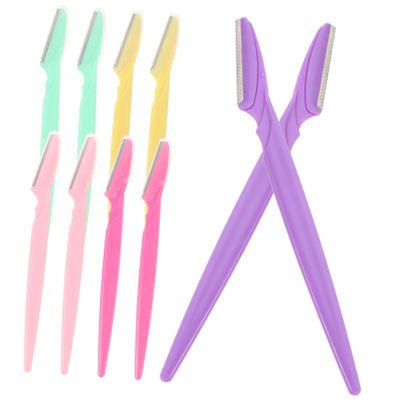 DEARMAMY 10pcs Eyebrow Portable Razor Comfortable to Hold Travel-friendly Made of Material