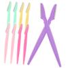 DEARMAMY 10pcs Eyebrow Portable Razor Comfortable to Hold Travel-friendly Made of Material view 1