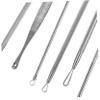 PartyKindom Blackhead Tools Kit Pimple Extractor Face Spa Pore Scraper for Daily Use view 3