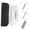 PartyKindom Blackhead Tools Kit Pimple Extractor Face Spa Pore Scraper for Daily Use view 4