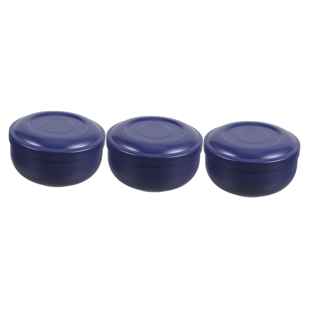 DEARMAMY 3pcs Stainless Steel Shaving Bowl for Men Soap Bowl for Smooth Shaving Lather Compact and Easy to Clean for Travel and Grooming Routine