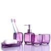 DUYHBAWRS Bathroom Black Simple Bathroom Four-Piece Toothbrush Holder Lotion Bottle Soap Box Bathroom Wash Set(E) view 2