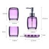 DUYHBAWRS Bathroom Black Simple Bathroom Four-Piece Toothbrush Holder Lotion Bottle Soap Box Bathroom Wash Set(E) view 4