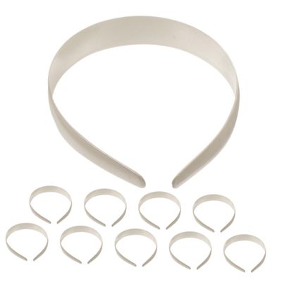 Vaguelly 10pcs Plain Solid Color Plastic Headbands for Women Wide Hair Accessories No Teeth Design for Crafting for Parties and Everyday Wear