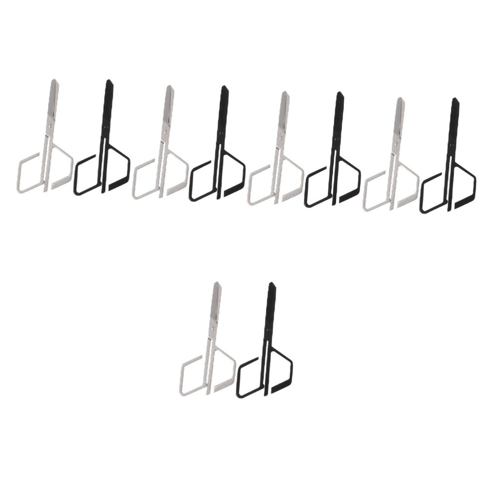 Beaupretty 10pcs Stainless Steel Nose Hair Scissors for Men Women Precision Trimming Tool for Eyebrows and Facial Hair Manual Design for Grooming