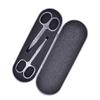 CALLARON 2pcs Stainless Steel Eyebrow Trimmer Safety Hair Trimmer Kit Precision Nose Hair Scissors Edges for Safety Easy to Use view 1