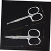 CALLARON 2pcs Stainless Steel Eyebrow Trimmer Safety Hair Trimmer Kit Precision Nose Hair Scissors Edges for Safety Easy to Use view 3