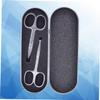 CALLARON 2pcs Stainless Steel Eyebrow Trimmer Safety Hair Trimmer Kit Precision Nose Hair Scissors Edges for Safety Easy to Use view 4