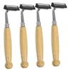 Gatuida 4pcs Eco-friendly Bamboo Handle Stainless Steel Beard Clipper Razor Durable Hair Shaver for Smooth Comfortable Shave Great for Men and Sensitive Skin view 1