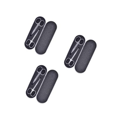 CALLARON 6pcs Stainless Steel Eyebrow Scissors for Men Precision Trimmer Nose Hair Scissors Safe Easy to Use