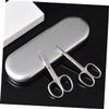 CALLARON 6pcs Stainless Steel Eyebrow Scissors for Men Precision Trimmer Nose Hair Scissors Safe Easy to Use view 2