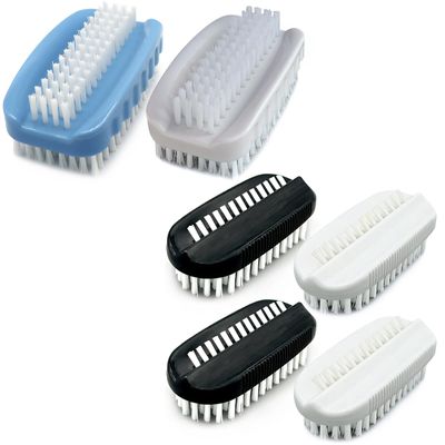 6 PCS Nail Cleaning Brush Two Sided Hand Fingernail Scrub Brush for Men Women Kids