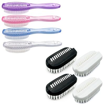 8 PCS Nail Cleaning Brush Two Sided Hand Foot Fingernail Scrub Brush for Men Women Kids