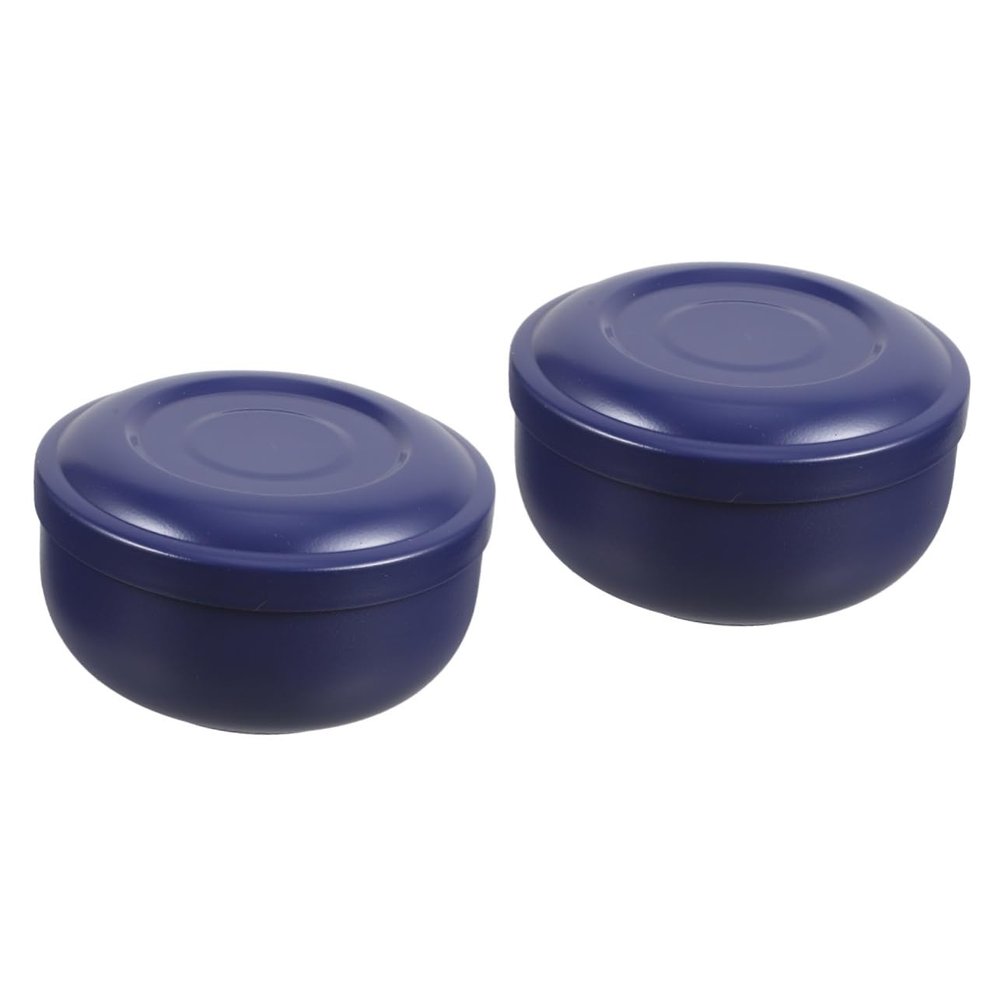 DEARMAMY 2pcs Stainless Steel Shaving Bowl for Men Multi-purpose Soap Cup for Lathering Facial Cleansing and Grooming Compact Design for Home and Travel Use