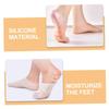 DEARMAMY 1pair Moisturizing Silicone Socks for Women Gel Foot Covers for Cracked Heels Soft Skin for Overnight view 3