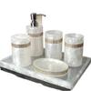 DUYHBAWRS Bathroom Five-Piece Couple Toothbrush Holder Set Soap Dispenser view 1