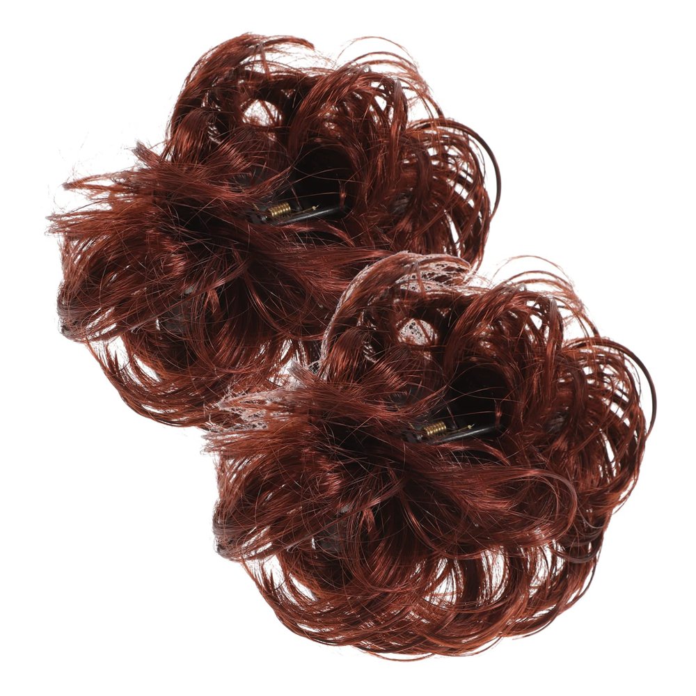Didiseaon 2Pcs Large Messy Bun Hair Clips for Women Synthetic Wavy Curly Claw Clip Extensions for Updos and Ponytails