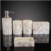 DUYHBAWRS Five-Piece Set Shell Resin Bathroom Accessories Wash Tools Soap Dispenser Gargle Cup Toothbrush Holder Soap Dish view 3