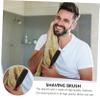 Beaupretty Wooden Beard Shaving Brush for Men Natural Bristle Facial Hair Cleaning Tool Vintage Style Grooming Brush for Beard Care view 2