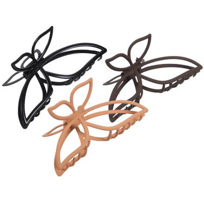 LIFKOME 3pcs Extra Large Hair Clips Frosted Gripper Claw Clips for Women Teen Girls Hair Accessories Flower Claw for Styling