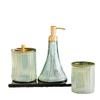 DUYHBAWRS Glass Bathroom Set Home Soap Dispenser and Toothbrush Holder Set Wash Kit Hotel Bathroom Accessories Gift view 1