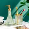 DUYHBAWRS Glass Bathroom Set Home Soap Dispenser and Toothbrush Holder Set Wash Kit Hotel Bathroom Accessories Gift view 4