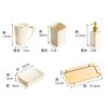 DUYHBAWRS Gold Pen Painting Bathroom Five-Piece Set Ceramic Home Five-Piece Set Toiletries Storage Box Home Decoration view 2